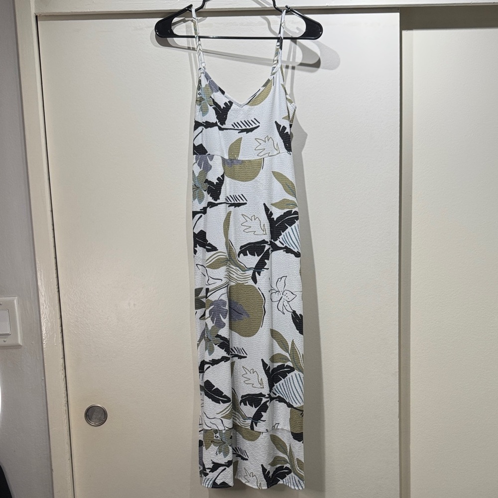 Market & Spruce Leaf Pattern Maxi Dress